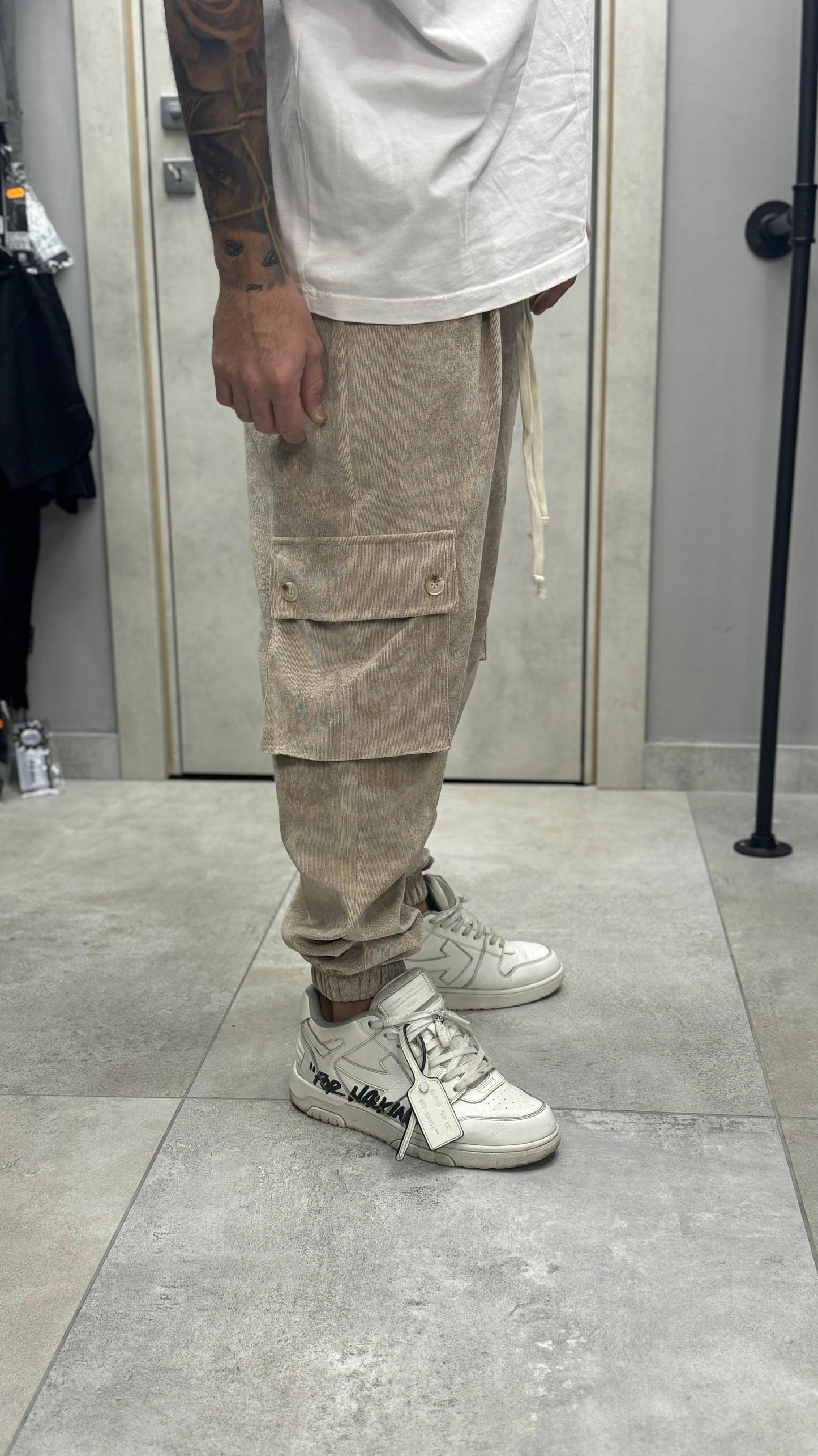 CARGO COSTINE MILLE RIGHE BEIGE