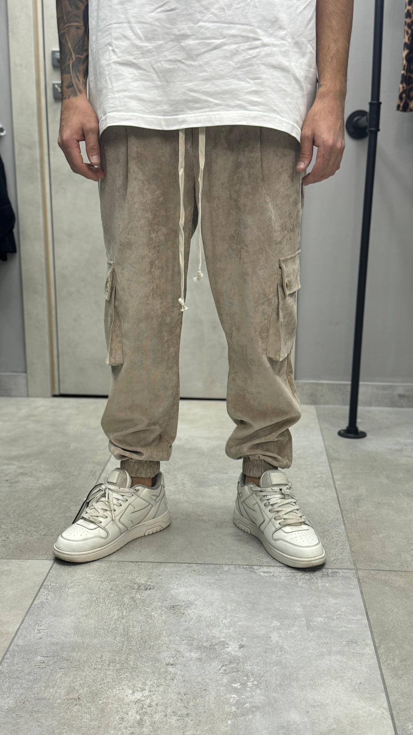 CARGO COSTINE MILLE RIGHE BEIGE