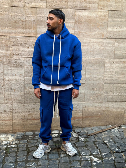 TUTA DOPPIO COTONE BLU ROYAL