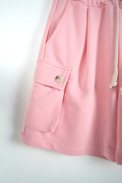 CARGO KIDS IN COTONE ROSA
