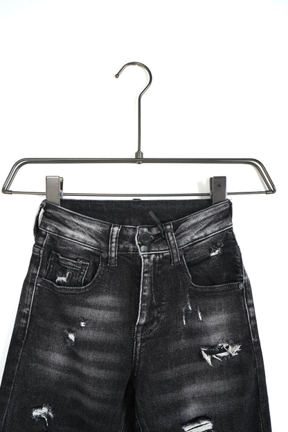 JEANS SKINNY KIDS SVERNICIATO NERO