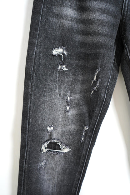 JEANS SKINNY KIDS SVERNICIATO NERO