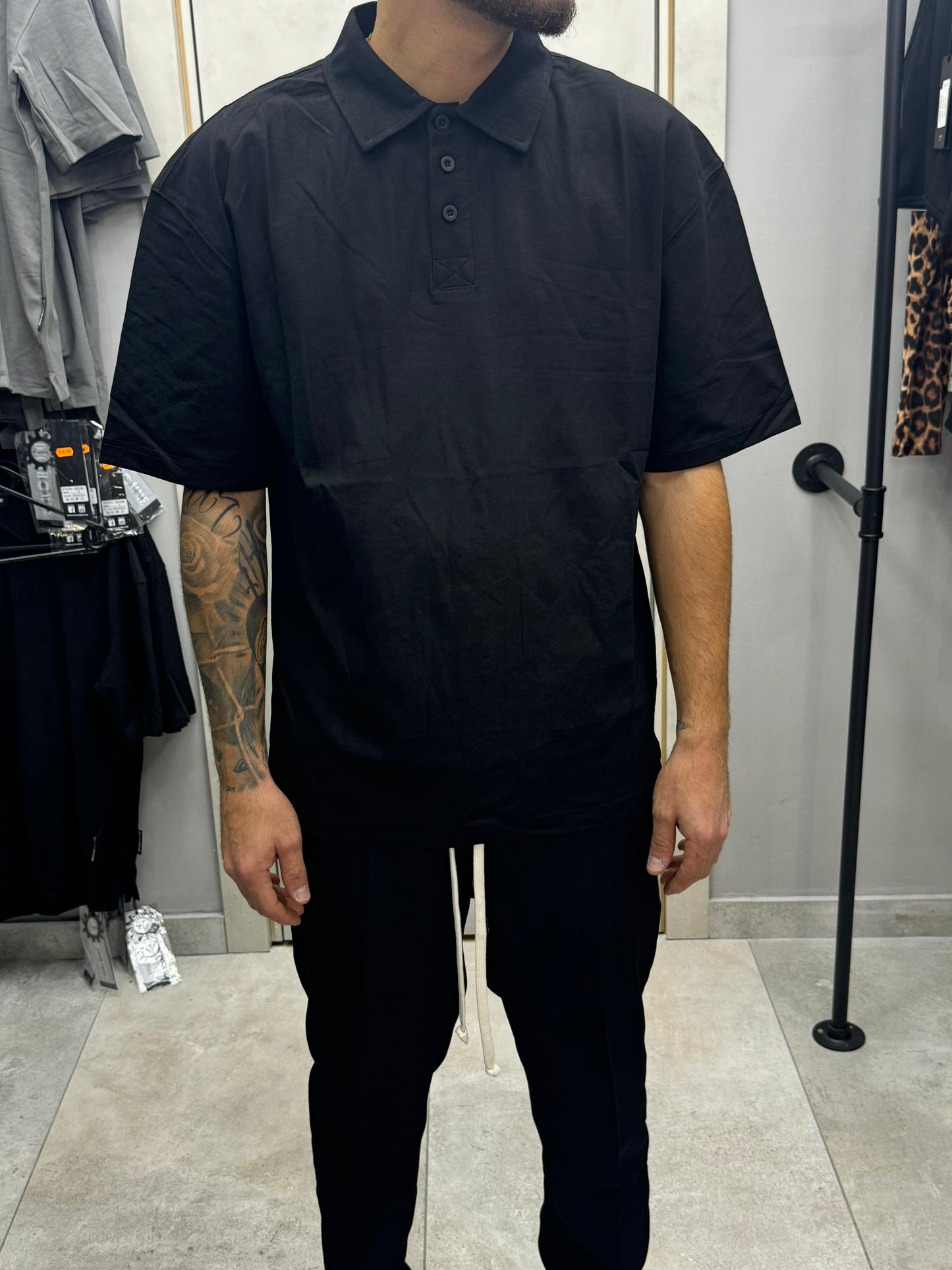 POLO OVER SIZE NERA