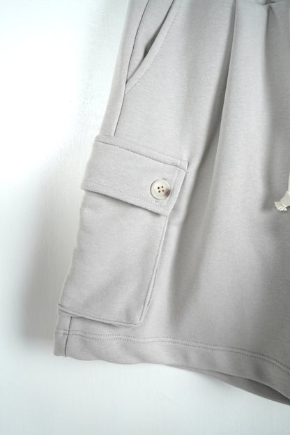 CARGO KIDS IN COTONE GRIGIO GHIACCIO