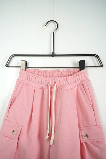 CARGO KIDS IN COTONE ROSA