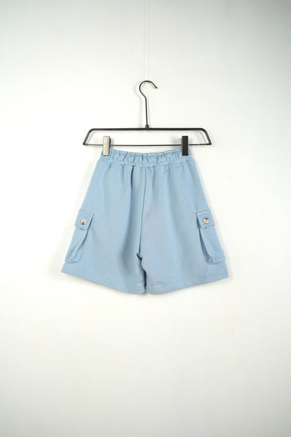 CARGO KIDS IN COTONE CELESTE