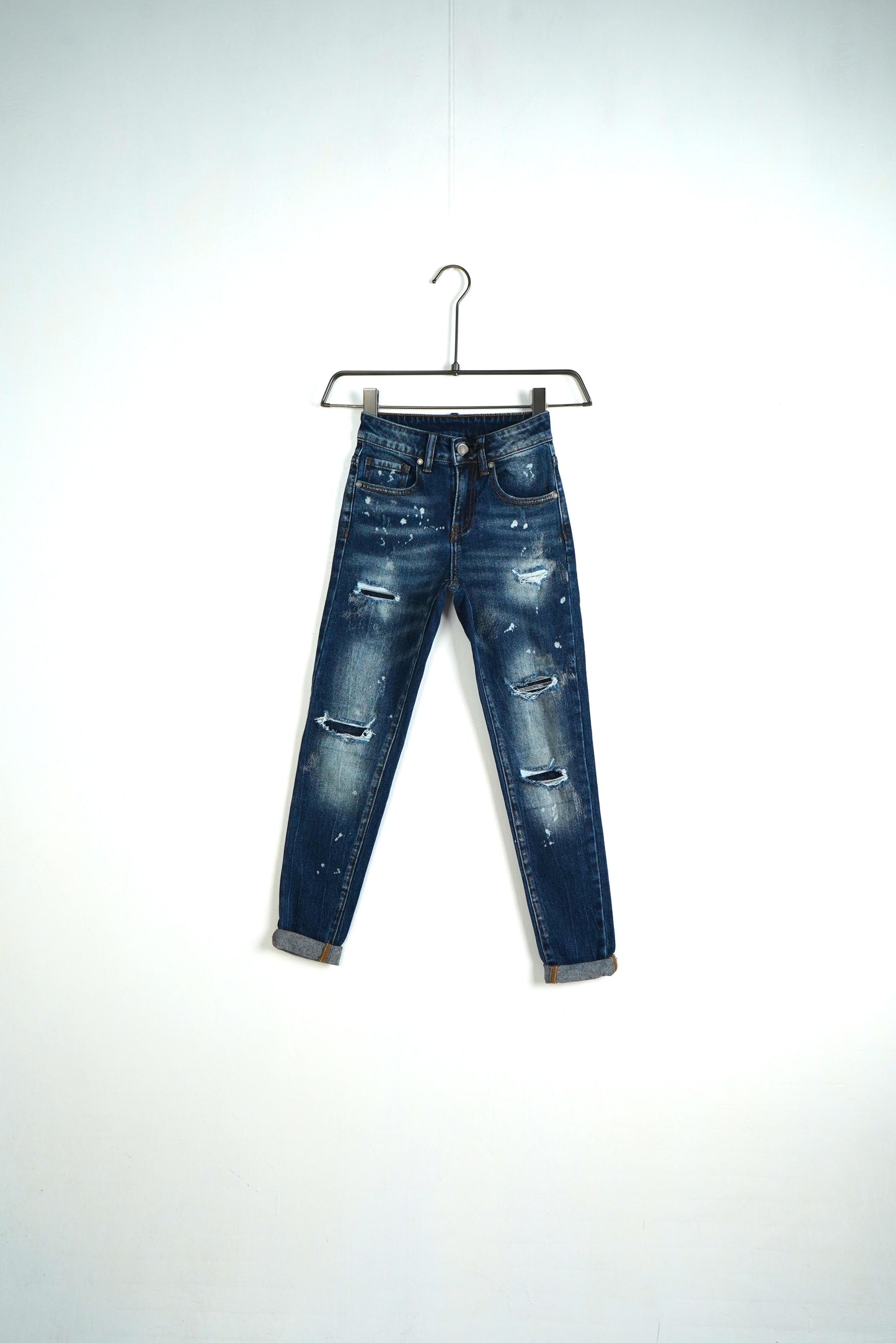 JEANS SKINNY KIDS SVERNICIATO NERO