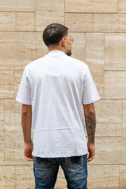 T-SHIRT COLLO ALTO BIANCA
