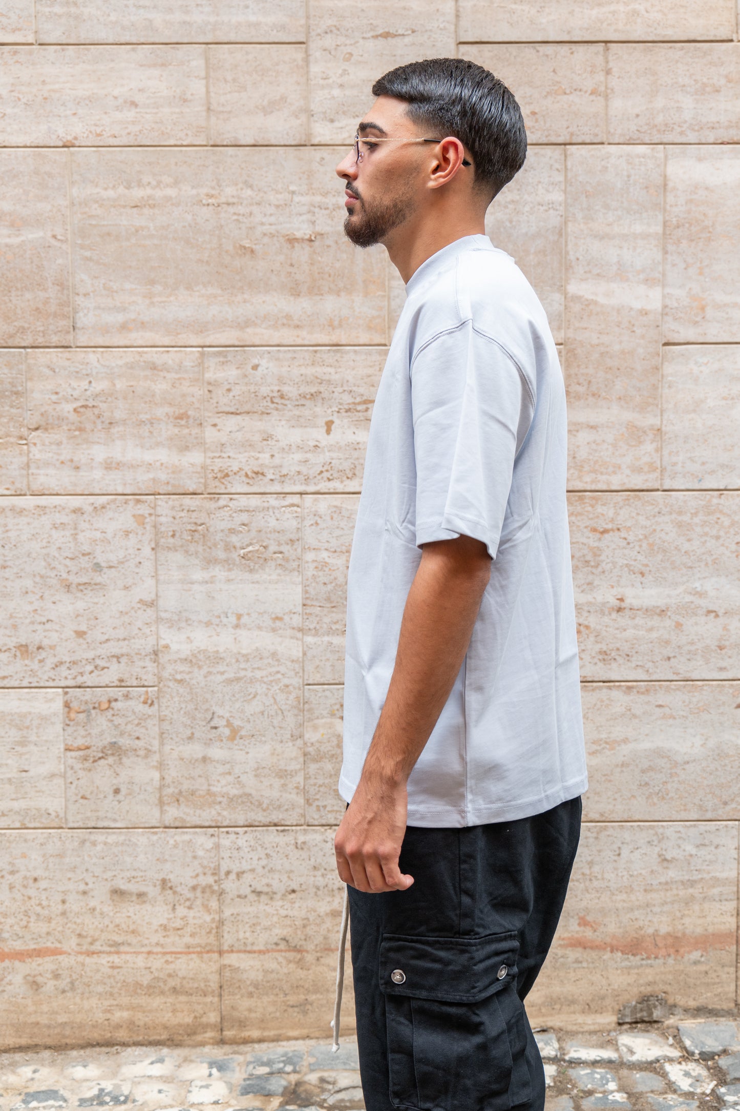 T-SHIRT COLLO ALTO GRIGIA