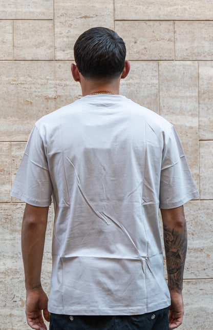 T-SHIRT GIRO COLLO NERA